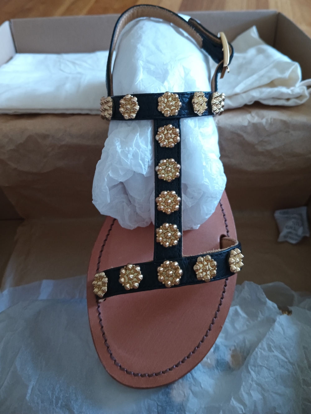 ANNABEL INGALL LEATHER STRAP SANDALS